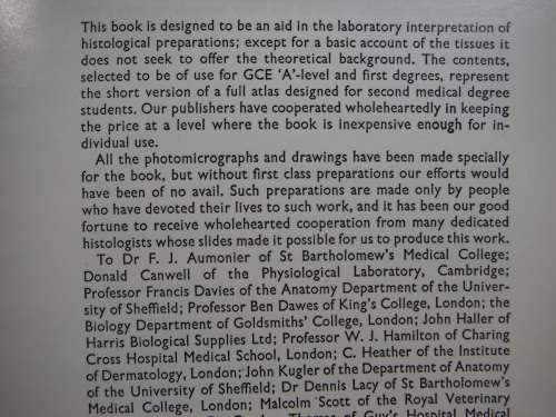 An Atlas of Histology - Hardcover - W.H. Freeman - 1975