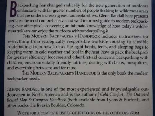The Modern Backpacker`s Handbook - Paperback - Glenn Randall