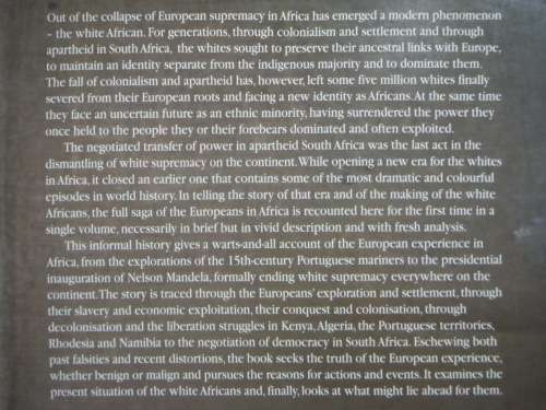 The White Africans : From Colonisation to Liberation - Paperback - Gerald L`Ange