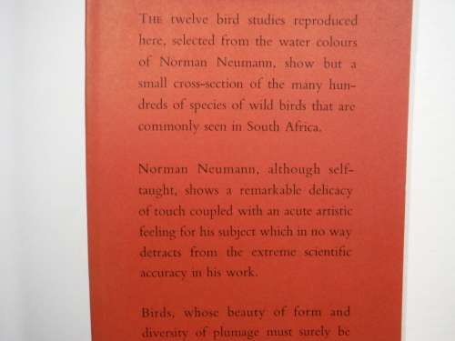 Avifauna Africana - 12 Watercolours of South African Wild Birds - Norman Neumann - 1965