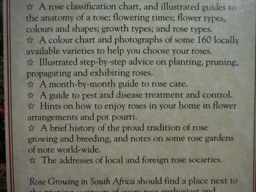 Rose Growing in South Africa - Softcover - Zoe Gilbert
