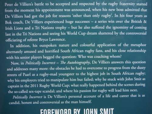 Politically Incorrect : The Autobiography - Paperback - Peter de Villiers