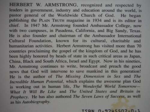 Mystery of the Ages - Paperback - Herbert W. Armstrong