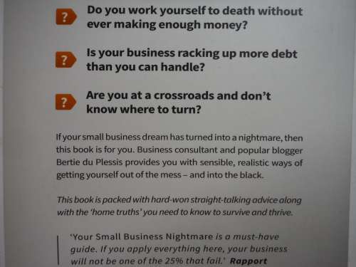 Your Small Business Nightmare and How to Wake Up - Paperback - Bertie du Plessis