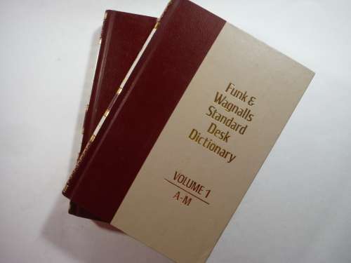 Funk & Wagnalls Standard Desk Dictionary : Volume 1 and 2 - Hardcover - 1976 Edition