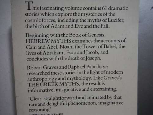Hebrew Myths : The Book of Genesis - Paperback - Robert Graves