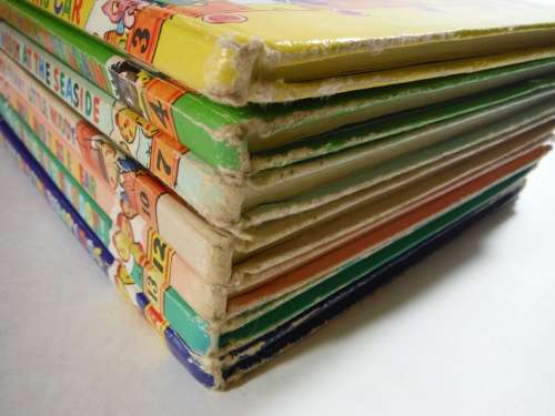 A Lot of 7 Noddy Books - Hardcover - Enid Blyton - Vintage 1950`s
