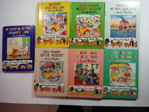 A Lot of 7 Noddy Books - Hardcover - Enid Blyton - Vintage 1950`s