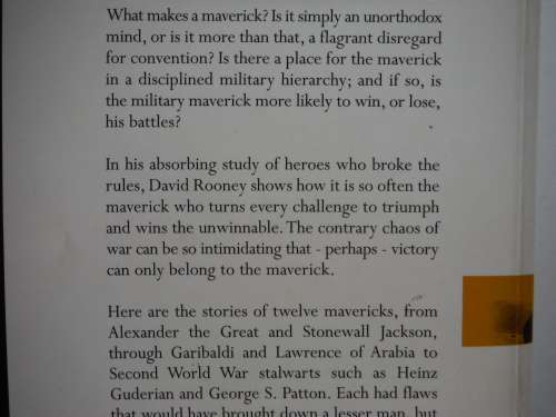 Military Mavericks : Extraordinary Men of Battle - Paperback - David Rooney