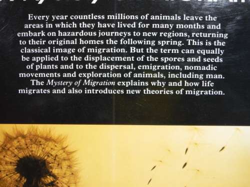 The Mystery of Migration - Hardcover - Dr Robin Baker