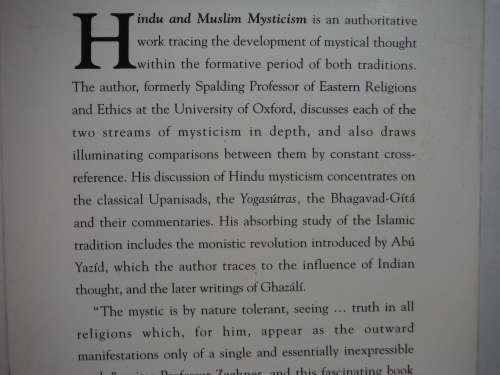 Hindu & Muslim Mysticism - Paperback - R.C. Zaehner