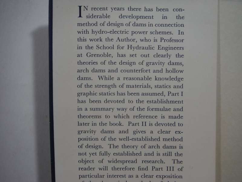 The Design of Dams - Hardcover - A.Bourgin - 1953