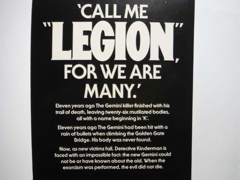 Legion : The Sequel to The Exorcist - Horror Paperback - William Peter Blatty