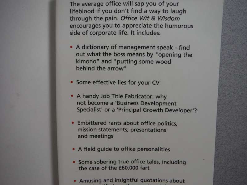 Office Wit and Wisdom - Hardcover - Tracey Turner