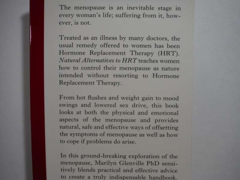 Natural Alternatives to HRT - Hardcover - Marilyn Glenville