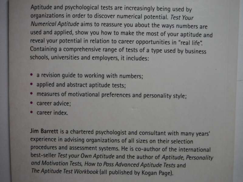 Test Your Numerical Aptitude - Paperback - Jim Barrett