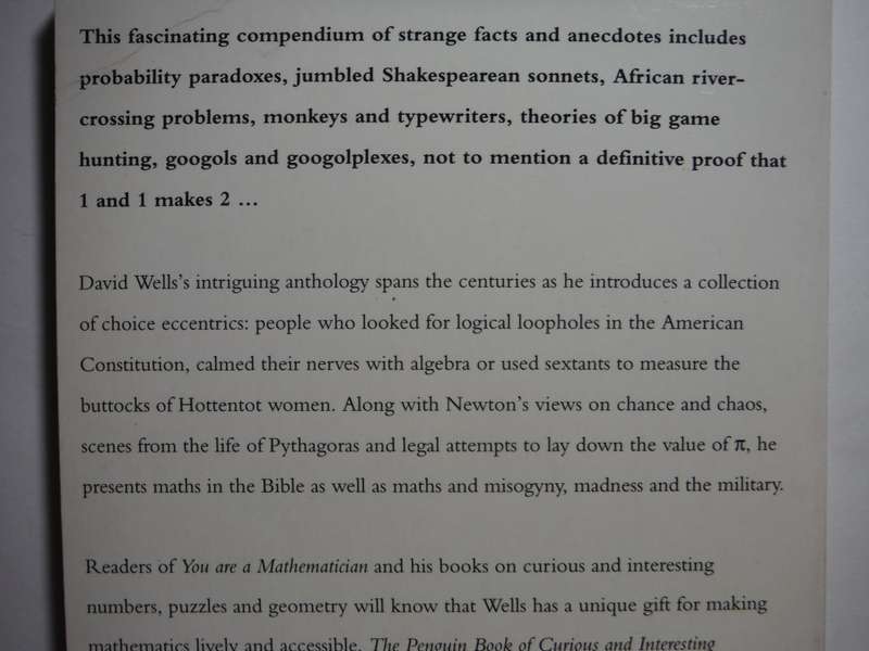 The Penguin Book of Curious and Interesting Mathematics - Paperback - David Wells