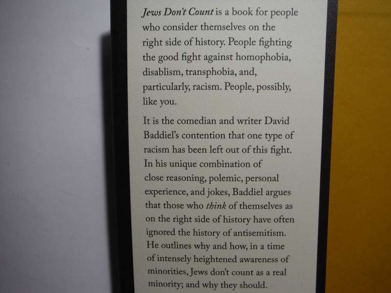 Jews Don`t Count - Hardcover - David Baddiel