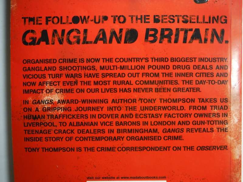 Gangs : A Journey into the Heart of the British Underworld - Paperback - Tony Thompson