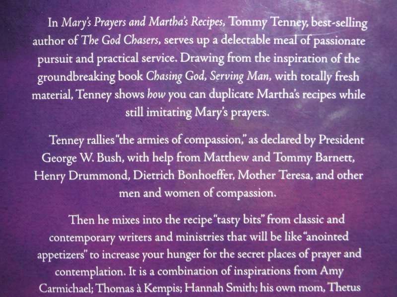 Mary`s Prayers and Martha`s Recipes : How to Choose God and Serve Man - Hardcover - Tommy Tenney