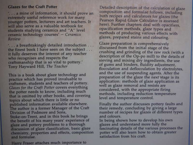 Glazes for the Craft Potter - Softcover - Harry Fraser
