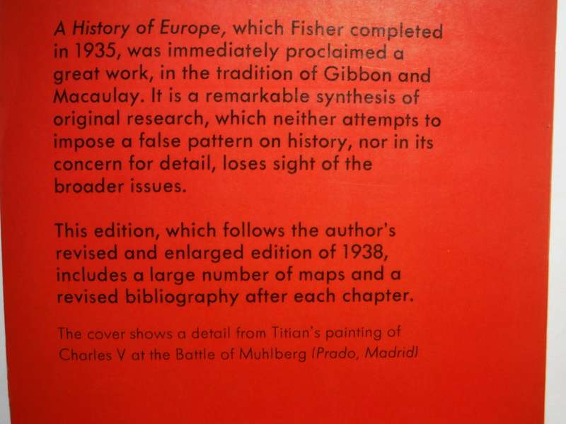 A History of Europe : Volume 1 From the Earliest Times to 1713 - Paperback - H.A.L. Fisher