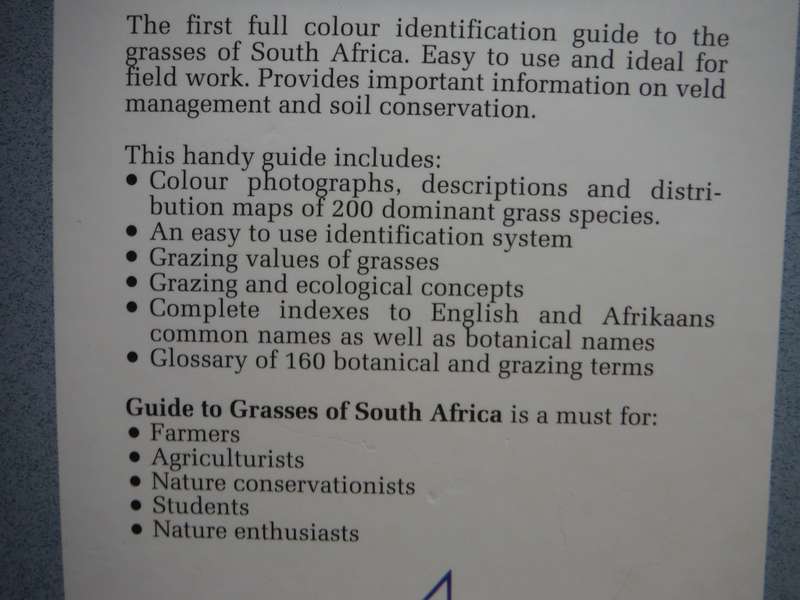 Guide to Grasses of South Africa - Hardcover - Frits van Oudtshoorn