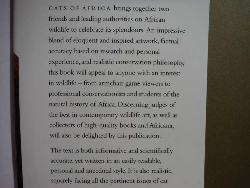 Cats of Africa - Hardcover - Paul Bosman and Anthony Hall-Martin