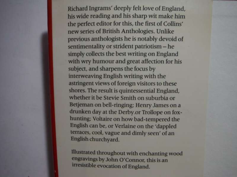 England : An Anthology - Hardcover - Compiled by Richard Ingrams