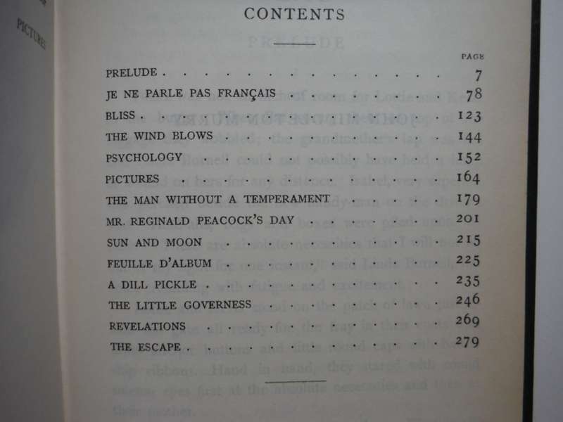 Bliss and Other Stories - Hardcover - Katherine Mansfield - The Great Writers Library