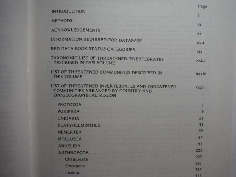 The IUCN Invertebrate Red Data Book - Hardcover - 1984