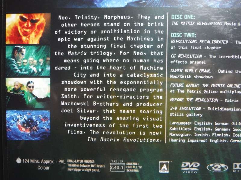 The Matrix Revolutions - Two disc DVD Set