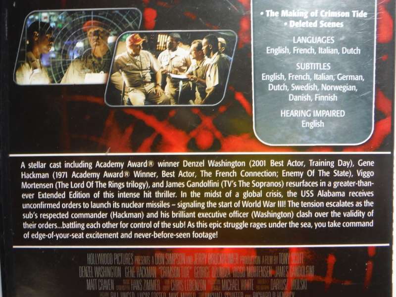 Crimson Tide : Extended Edition - Denzel Washington - DVD