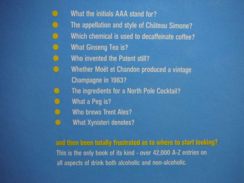 The Dictionary of Drink : Over 42 000 Entries - Hardcover - Graham and Sue Edwards