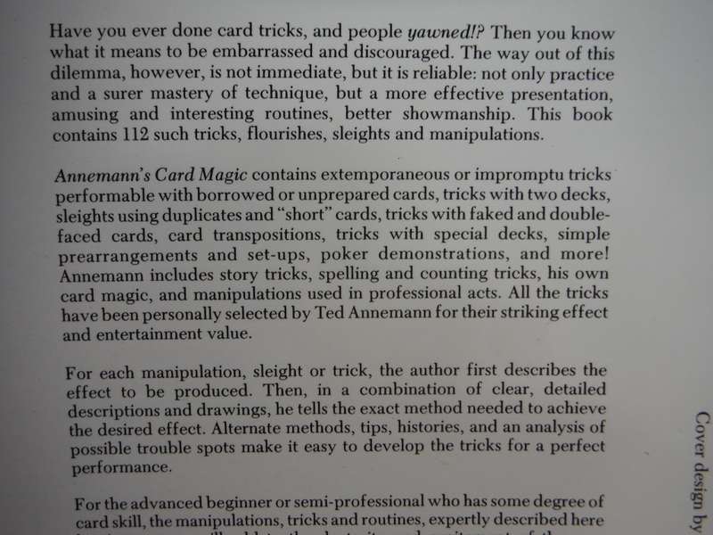 Annemann`s Card Magic - Paperback - Ted Annemann