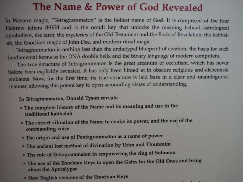 Tetragrammaton : The Secret to Evoking Angelic Powers and the Key to the Apocalypse
