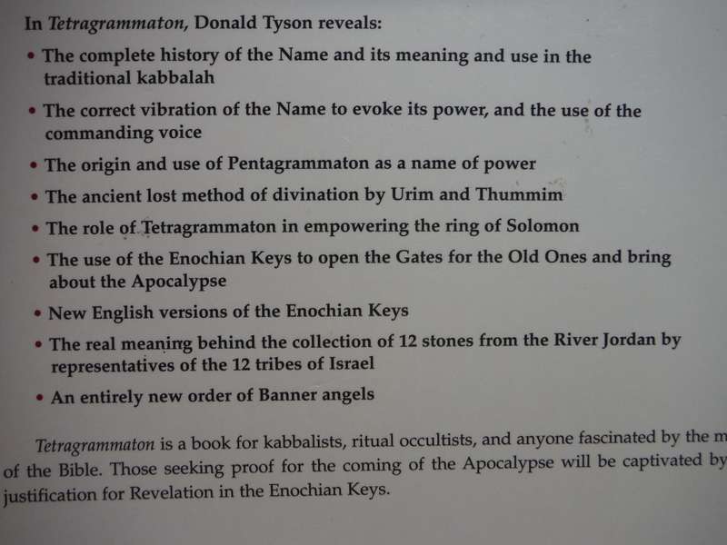 Tetragrammaton : The Secret to Evoking Angelic Powers and the Key to the Apocalypse