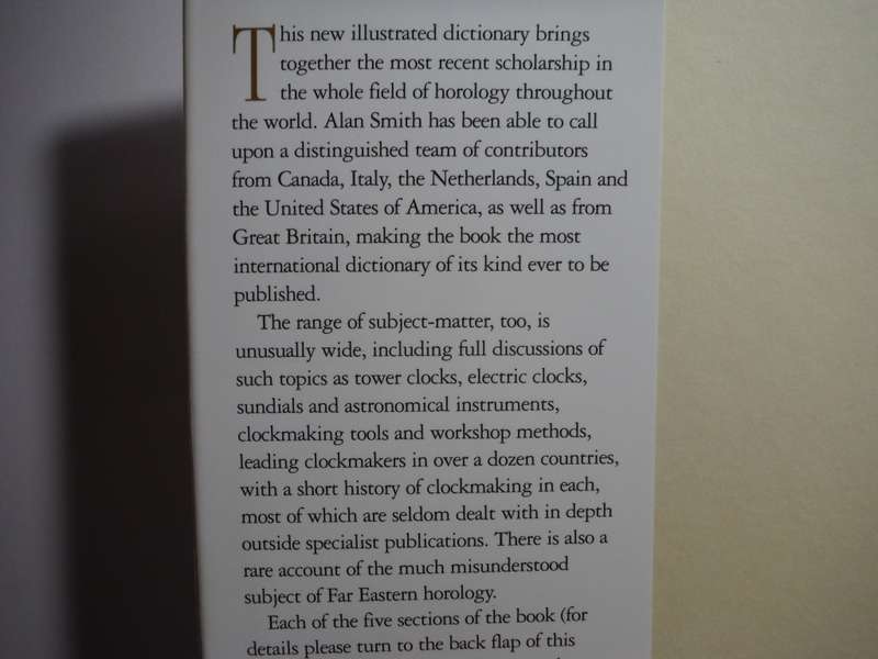 The International Dictionary of Clocks - Hardcover - Editor Alan Smith