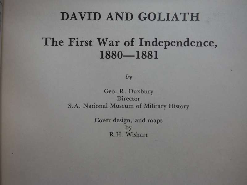 David & Goliath : The First War of Independence 1880 - 1881  - Softcover