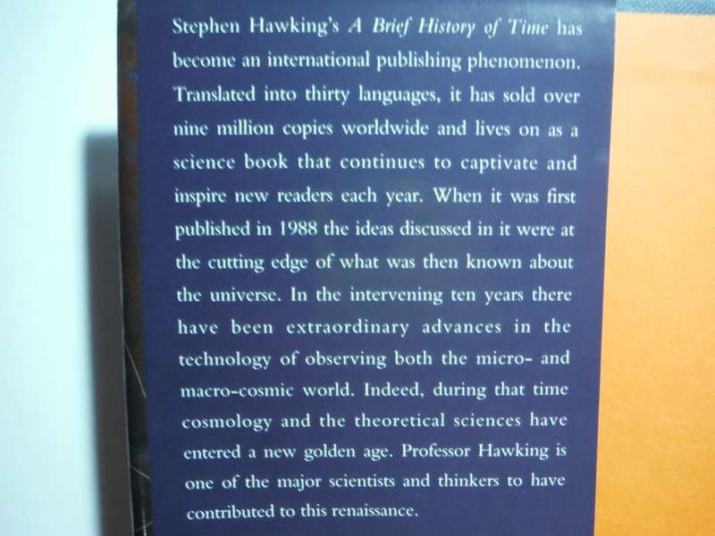 A Brief History of Time - Hardcover - Stephen Hawking - The Tenth Anniversary Edition