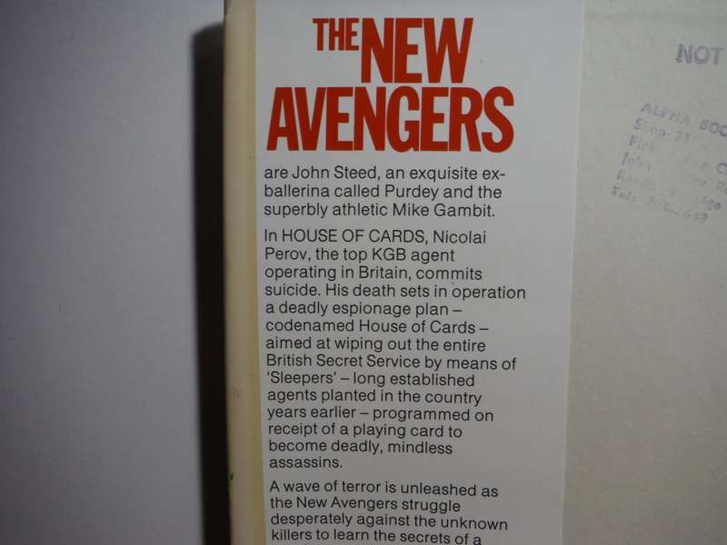 The New Avengers : House of Cards - Hardcover - Peter Cave - 1977