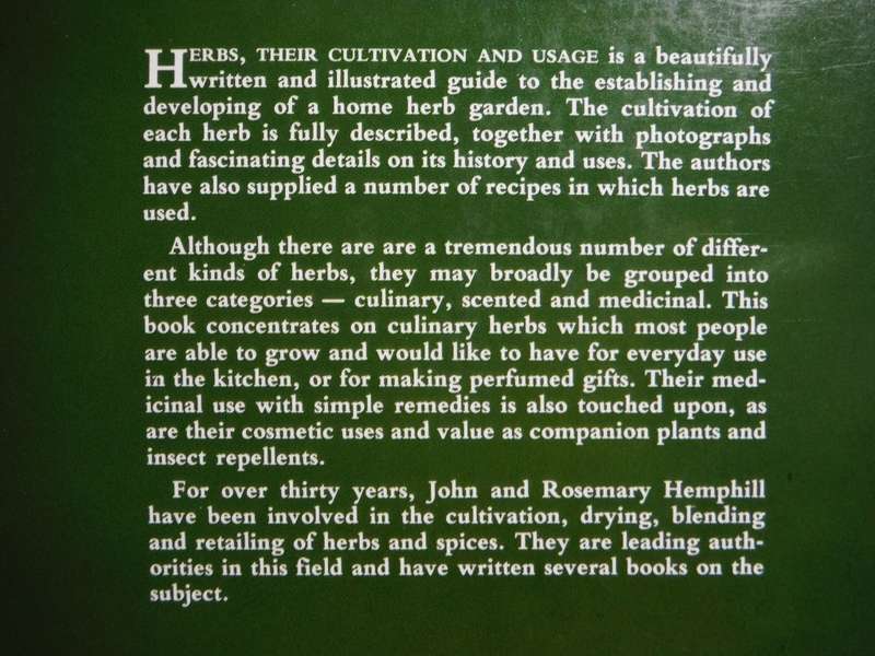 Herbs : Their Cultivation and Usage - Softcover - John and Rosemary Hemphill