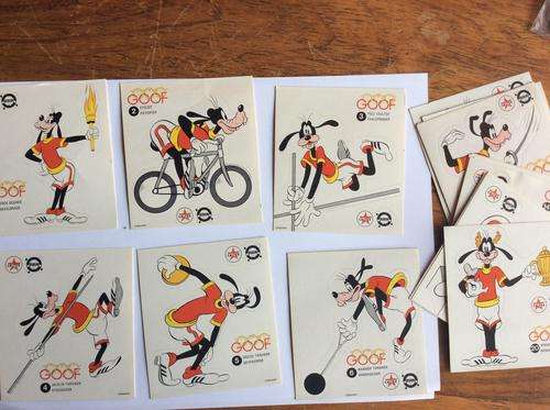 Caltex Complete set of Disney Olympic posses by Goofy as distributed in 70's