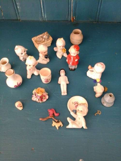 VERY OLD PORCELEIN ORNAMENTS