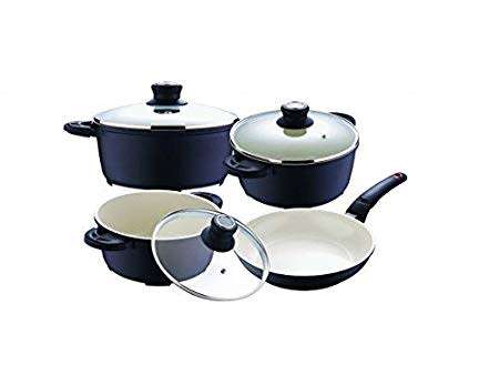 7 Piece Cookware set with glass lids