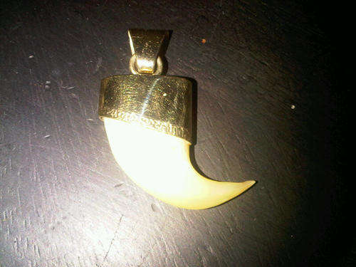 Lion nail set in 9ct gold