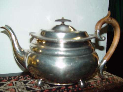 Antique SILVER PLATE teapot