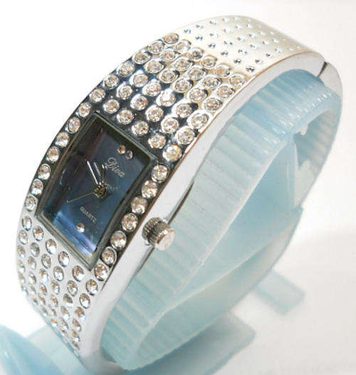 SMALL SILVER GLITTER BANGLE