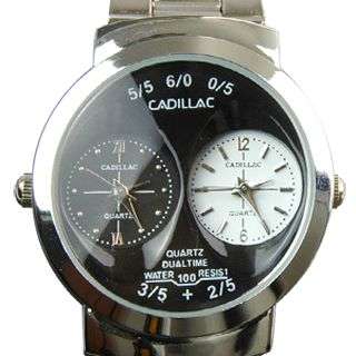 -Brand new! Gents Cadillac Dual time Stainless Steel watch