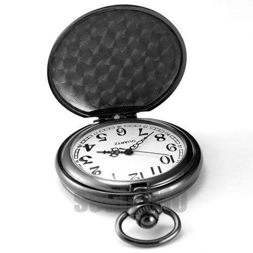 **CLASSIC  EDITION BLACK GENTS  LUXURY  POCKET WATCH***